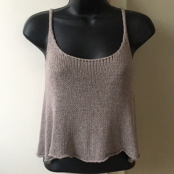 Brandy Melville Tops - Brandy Melville sweater knit crochet tank top S